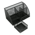 thumbnail image 1 of Loewten Maillage Organisateur de Bureau, Support de Rangement Stylo Maillage de Bureau 7 Compartiments Multifonction Noir pour le Bureau Robuste à la Maison, Organisateur Stylo Maille, 1 of 8