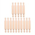 thumbnail image 2 of 7In Wooden Mini Rolling Pin Long Kitchen Baking Small Dough Rolling Pin for Children Fondant Pastry Pizza Crafting 15Pcs,15 * Rolling Pins,Wood Color, 2 of 6