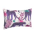 thumbnail image 7 of LNWH Rectangle Pillow Cover, Purple Cheetah Star Leaf Cushion Covers Pillowcase for Couch Bedroom Sofa, 16"x24", 7 of 7