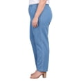 thumbnail image 5 of Turtle Bay New York Women's Lightweight Pull-On Stretch Denim Jeans, Elastic Waist Relaxed Fit Plus Sizes Available, 5 of 10