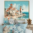 Designart "Santorini Greek Island Impression I" Extra Large Cityscapes