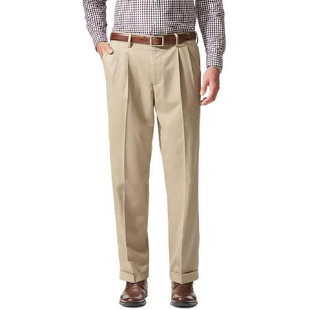 Dockers Comfort Khaki Stretch Relaxed Fit Pleated
