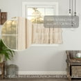 thumbnail image 3 of VHC Brands Simple Life Flax Natural Country Farmhouse Kitchen Window Curtain Ruffled Tier Set of 2 24x36, 3 of 7