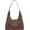 Coffee-new, variant on Suede Tote Bag Women Fall Winter Vintage Casual Handbag PU Strap Zip Slip Pocket Matte Shoulder Bag