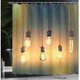 thumbnail image 4 of Ambesonne Retro Shower Curtain, Modern Vibrant Art, 69"Wx75"L, Yellow Green, 4 of 5