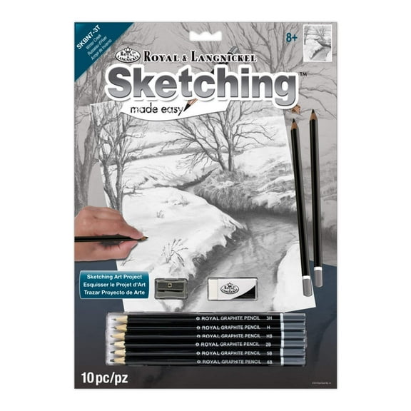 Royal & Langnickel Sketching Made Easyâ„¢ Winter Creek 10pc