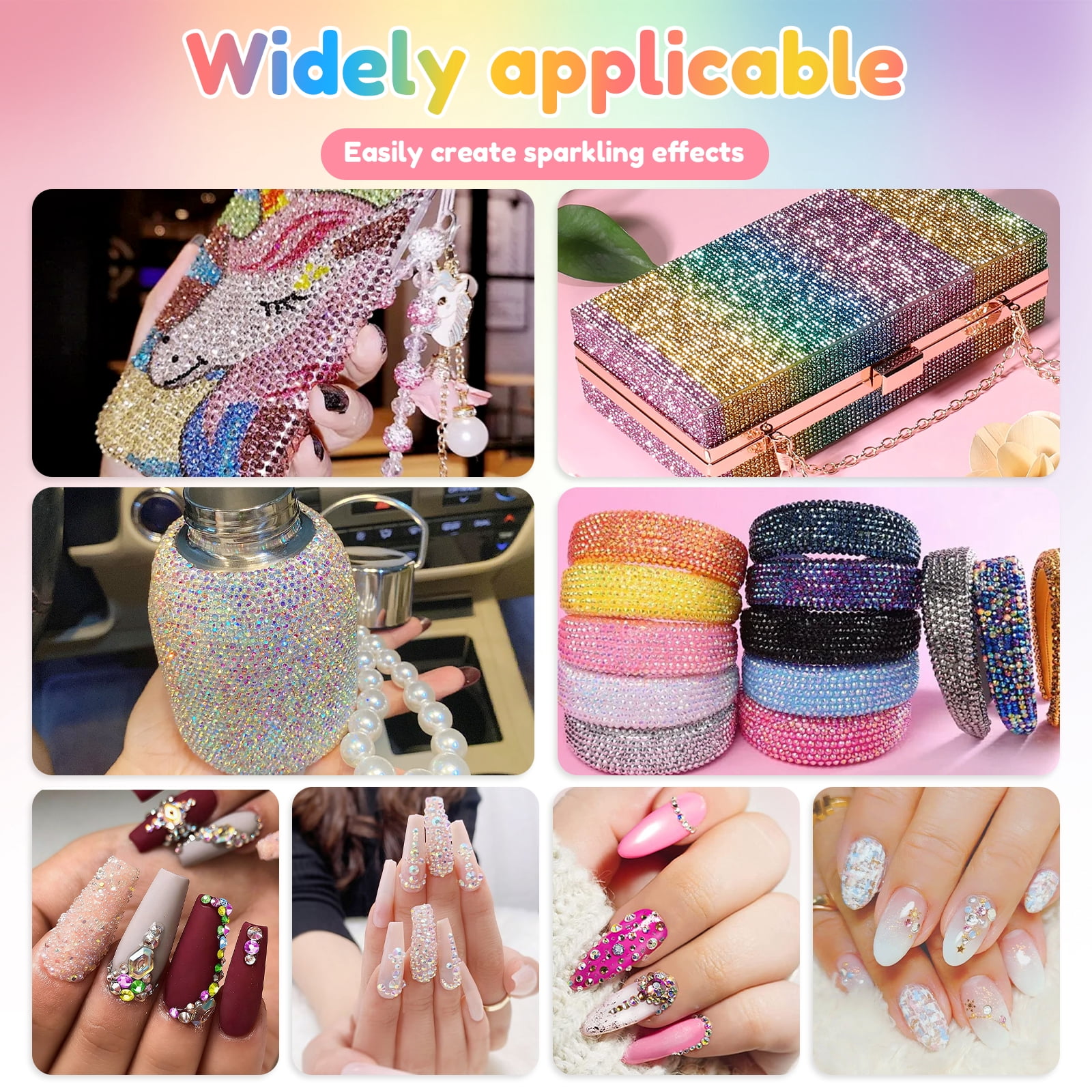 40 Colors Bedazzling Kit 3mm 32000 Jelly Rhinestone and 3600 White Half Round Pearl Bedazzle Kit for Decorating Shoe Clothes Nail Art