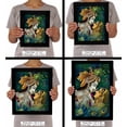 thumbnail image 7 of IBA Indianbeautifulart Radha Krishna Picture Frame Religious Poster Black Wall Frame Deity Photo Frame Wall Decor&nbsp;For Home/ Office/ Temple-6 x 8 Inches, 7 of 7