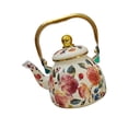 thumbnail image 3 of Tetera de esmalte, hervidor de agua caliente, diseño clásico retro, tetera resistente de 1,2 l, cafetera para cocina, hogar, oficina, agua caliente. Estilo A, 3 of 8