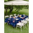 thumbnail image 4 of Outdoor Tablecloth with Umbrella Hole for Patio/Picnic/Party/Camping, Blue Independence Day Waterproof Table Cloth Rectangle Table Cover Washable, American Stars 250th Anniversary (54"x 80"), 4 of 9