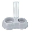 thumbnail image 1 of Xihbxyly Comedero para Mascotas, Diseño de Doble Tazón 2 En 1, Dispensador Automático de Agua, Material Abs Transparente y Duradero, Colores Verde, Rosa y Gris, Práctico para Mascotas, Capacidad de 5, 1 of 2