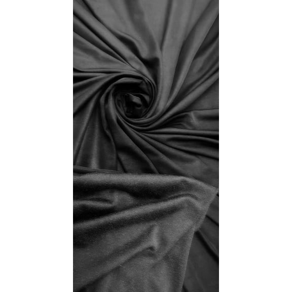 White & Black Tricot Fusible Interfacing – Soft, Lightweight, Stretchable Iron-On Stabilizer for Sewing, Apparel, and DIY Projects by Valentina Textiles Inc(1 Yard, Black)