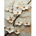 thumbnail image 1 of Qisvanset Framed Canvas Wall Art, 12x16 Inch White Blossom Minimalist Elegant Floral Decor, 1 of 5