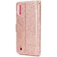 thumbnail image 1 of Estuche para teléfono móvil para Samsung Galaxy A10 / M10 Estuche de cuero con tapa horizontal en polvo brillante con ranuras para tarjetas y soporte y marco de fotos y billetera (Color : Oro rosa) ShuxiuWang 8390606638229, 1 of 1