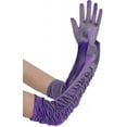 thumbnail image 1 of Long Opera Party 20s Satin Gloves Stretchy Adult Size Elbow Length, 1 of 4
