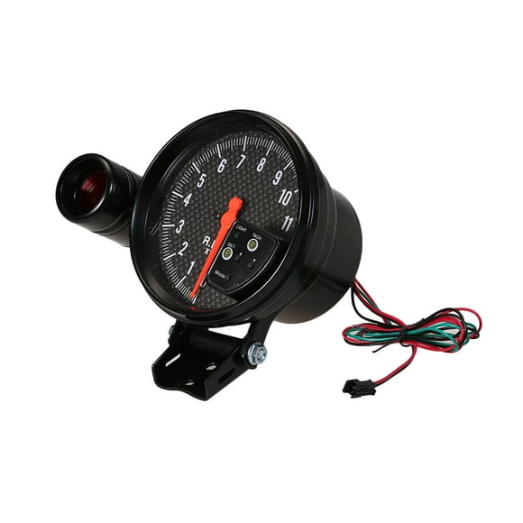 5 Inch Diameter Tachometer Carbon Fiber Face 7 Colors Optional With LED Pointer