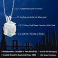 thumbnail image 2 of Gem Stone King 14K White Gold White Opal Pendant Necklace for Women (2.00 Cttw, Gemstone October Birthstone, Oval Cabochon 11X9MM, With 18 inch Chain), 2 of 5
