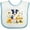 White and Blue, variant on Inktastic Bookworm Border Collie Girls Baby Bib