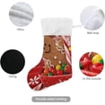 thumbnail image 3 of Coolnut Elegant Gingerbread Man Christmas Stockings Cartoon Christmas Presonalized Large Stocking Sock, Set of 2 Xmas Party Winter Decor Candy Bag Family Holiday Gift, 17.7 Inch, 3 of 7