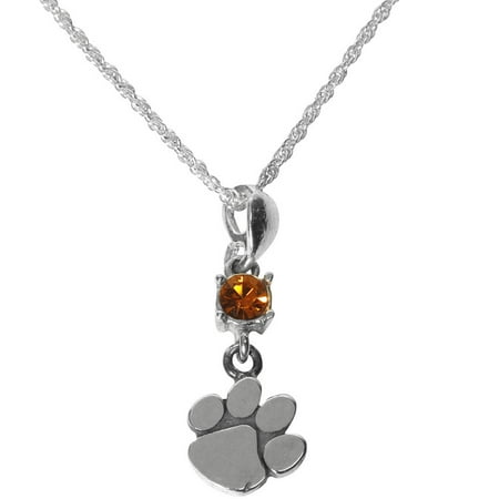 Clemson Tigers Jewelry - Clemson Tigers Dayna Designs Women's Crystal Pendant Necklace - No Size