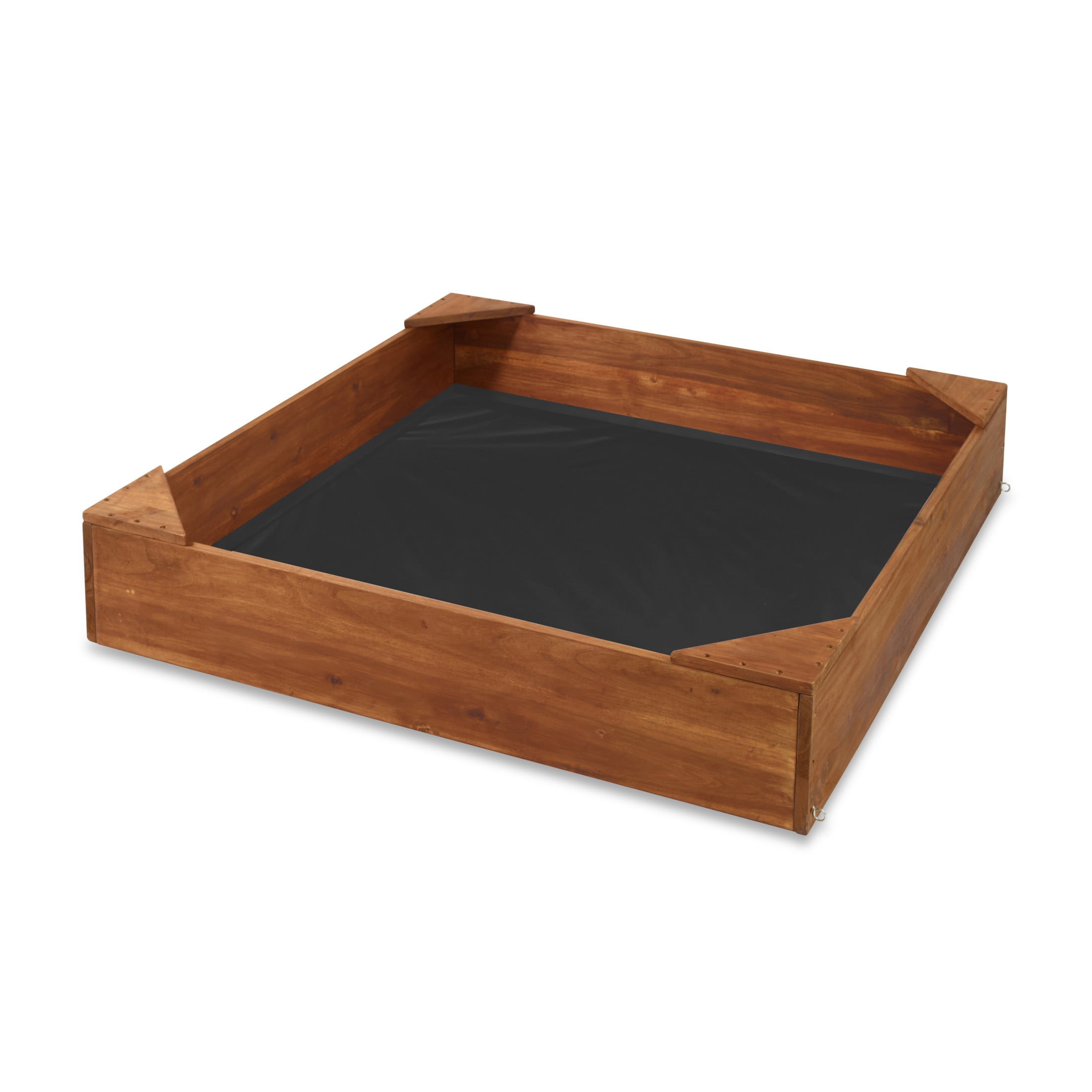 Badger Basket Simple Wooden Sandbox with Liner and Cover