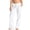 White, variant on Womens Oceanside Pant, Linen, Pockets Comfortable Breathable Summer Beach Cover Up Elastic Drawstring Waist Casual Trousers