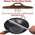 thumbnail image 4 of YOSUKATA Cast Iron Wok Cover - Premium Wok Cover 13.5" Pan Lid - Wooden Lid 13.5 in with Ergonomic Handle - Condensate-Free Lid, 4 of 8