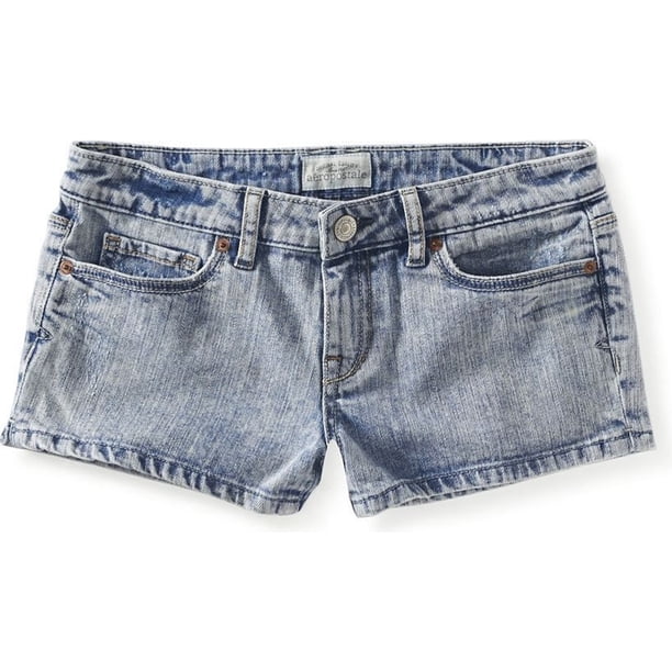 Aeropostale Womens Denim Shorty Casual Mini Shorts, Azul, 7/8