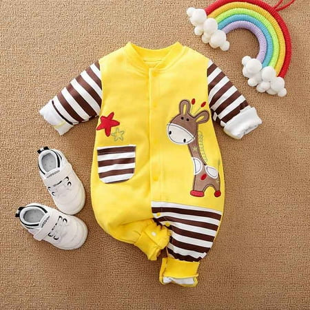 

Newborn Baby Girls Boys Cartoon Printed Bodysuits One-Piece Rompers 0-18M BULLPIANO Infant Cotton Sleeper Jumpsuits Playsuits