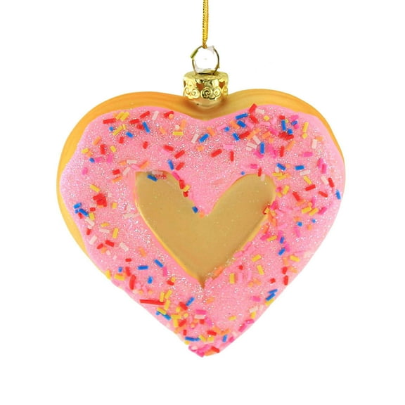 Holiday Ornament I Heart Donuts Glass Christmas Sweets Sprinkles Go8212 Heavy