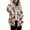 Pink, variant on Women's Fashionable Casual Zippered Hooded Sweatshirt Jacket with Christmas Print and Drawstring, Furry Plush for Winter,Dark Blue,M
