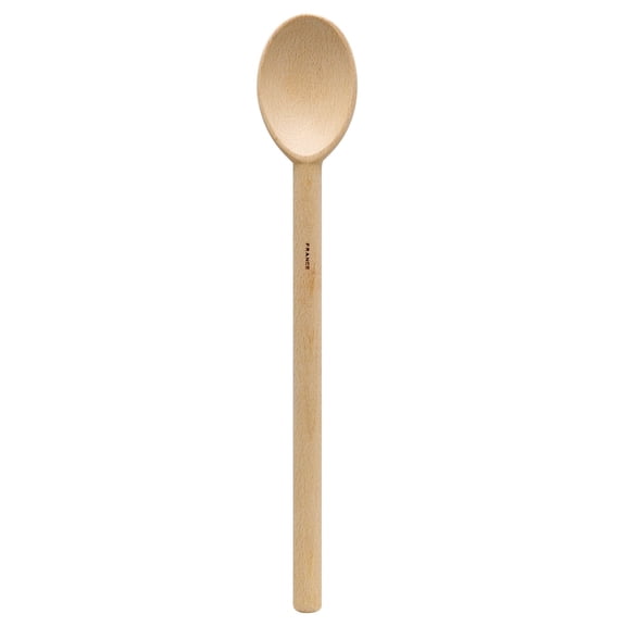 HIC Kitchen Deluxe Heavyweight French Beechwood Spoon, Made in France, 13.75 Inches, Heavy Duty Wooden Cooking Spoon For Stirring And Mixing