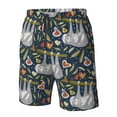 thumbnail image 4 of Pofeuu Cute Sloth Prin Men's Swim Trunks Quick Dry Bathing Suit Swimming Board Shorts Mesh Lining Beach Swimwear-Small, 4 of 6
