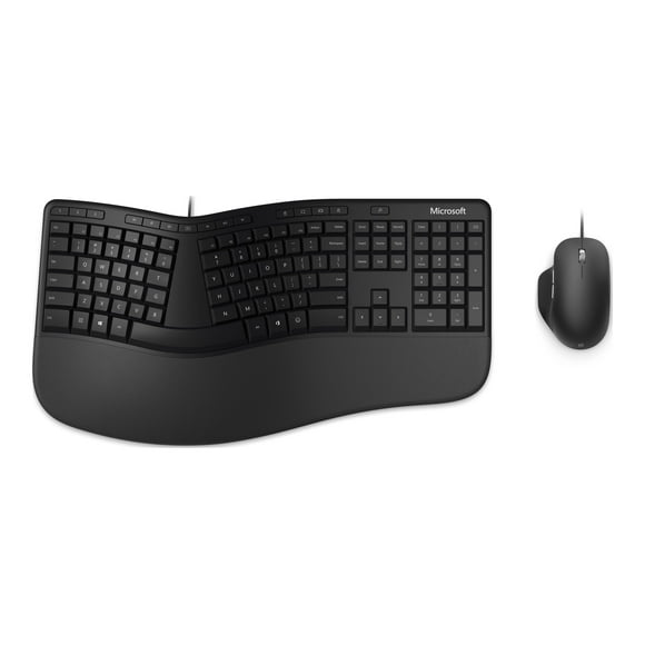 Microsoft Ergonomic Desktop - For Business - keyboard and mouse set - USB - AZERTY - French - black