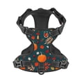 thumbnail image 4 of Picia Autumn with Pumpkins No-Pull Dog Harness Reflective Front Clip Vest with Handle,Step-in Air Dog Harness,Adjustable 2 Metal Rings 4 Buckles,Easy to Put on & Take Off, 4 of 9
