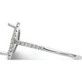 thumbnail image 3 of 14K White Gold 14Kw Marquise Halo Diamond Semi-Mount Engagement Ring (Size 7) Made In India rm2046e-050-waa, 3 of 5