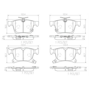Brembo Rear Brake Pad Set Ceramic NAO P11043N For Chrysler Pacifica 2017-2019