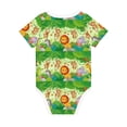 thumbnail image 2 of Daiia African Animals in the Jungle Printed Unisex-Baby Short Sleeve Onesies Bodysuits Baby Climbing Clothes Soft and Comfortable Romper with Expandable Shoulder Design-6 Months, 2 of 8