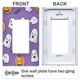 thumbnail image 3 of Yayeee Rocker Switch Wall Plate 2-Gang 4.7"x4.6" Home Decorative Outlet Cover, Halloween Ghosts Purple, 3 of 6