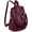 0507 Red, variant on Women ANTI-THEFT Backpack Purse PU Washed Leather Convertible Ladies Rucksack Bowknot Shoulder Bag Black