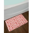 thumbnail image 2 of Strawberry Bath Mat, Juicy Ripe Strawberries Pattern as Repeating Motifs Theme, Plush Bathroom Decor Mat with Non Slip Backing, 29.5" X 17.5", Lime Green Vermilion, by Ambesonne, 2 of 2