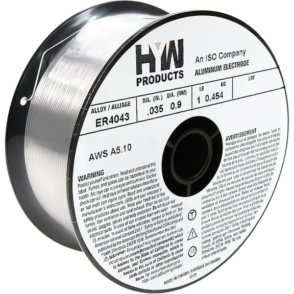 ER4043 Mig .035" Aluminum Welding Wire 1-Pound Roll (Made in North America)