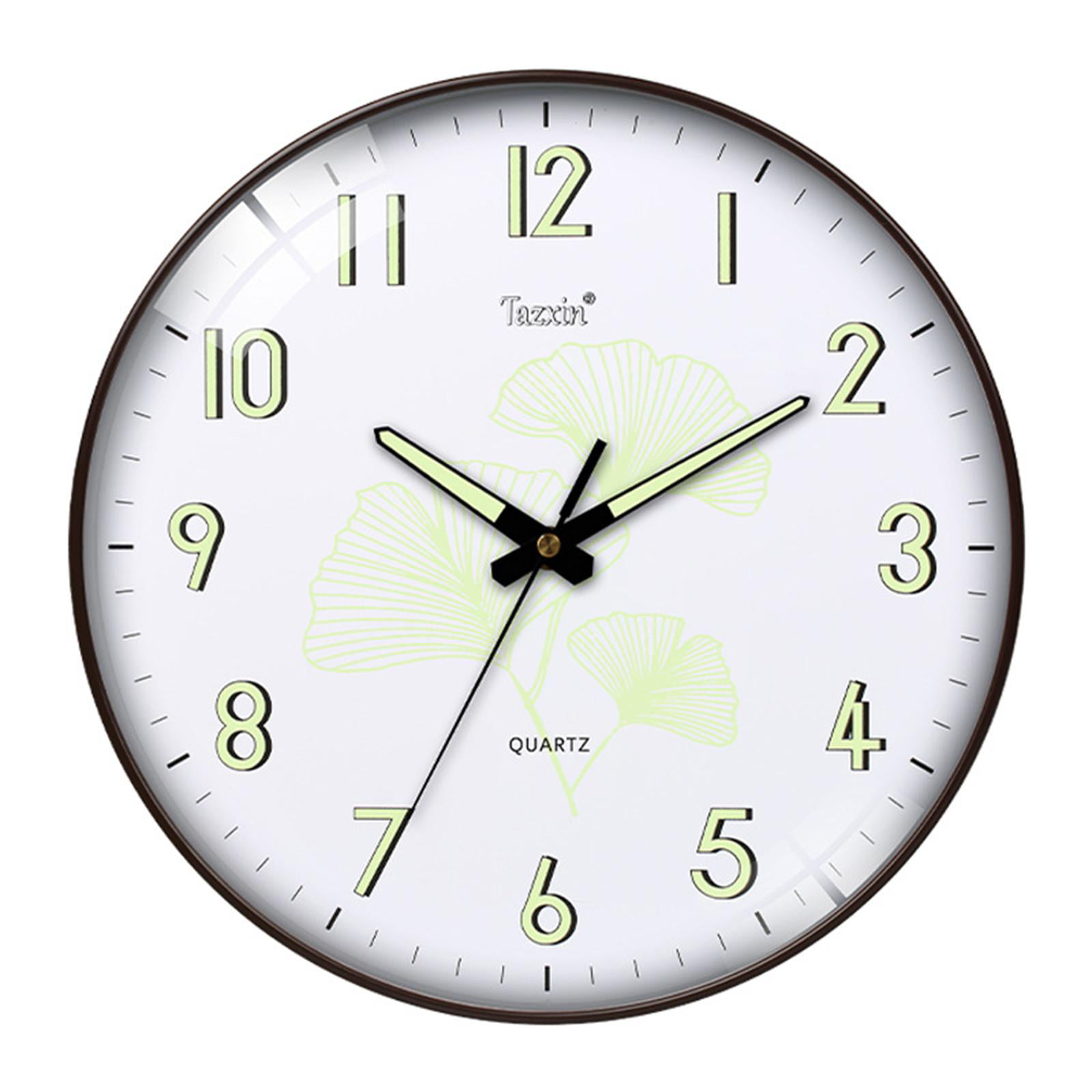 Indoor Decorative Wall Clock 12inch Luminous Moon Battery Operated Silent 