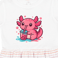 thumbnail image 4 of Inktastic Summer Axolotl Girls Toddler Dress, 4 of 5