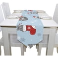 thumbnail image 4 of ColourLife Table Runner Kittens with Christmas Hats Socks Washable Table Cloth Runner for Holiday Home Wedding Table Top Decoration 13x70 Inches, 4 of 5