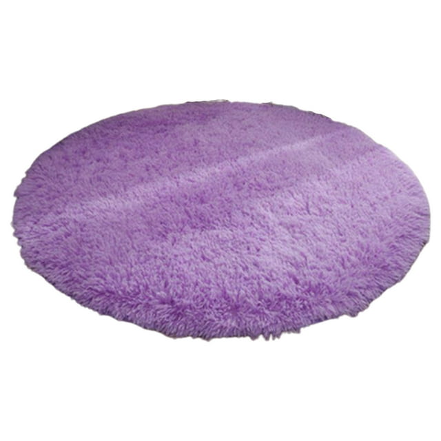 CSChome Kids Room Rug Luxury Round Fluffy Area Rug: Super Soft Non-Slip 100cm Solid Color Plush Carpet for Bedroom and Nursery