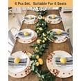 thumbnail image 4 of 13 Inch Round Placemats Set of 6, Gnomes Pumpkin Fall Non Slip Heat Insulation PP Table Mats, Branches Thanksgiving Wooden Maple Leaves Washable Place Mats for Kitchen Dining Party Table Decor, 4 of 7