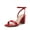 RED-PU, variant on Women's Chunky Heels Square Open Toe Ankle Buckle Strappy Block Heeled Sandals for Party Wedding Daily
