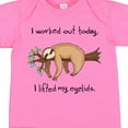 thumbnail image 4 of Inktastic I Worked out Today. I Lifted My Eyelids Cute Sloth on a Branch Boys or Girls Baby Bodysuit, 4 of 5