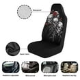 thumbnail image 5 of Uorisanigo Skull Rose Car Seat Covers 2 Pcs Car Seat Covers Front Seats Only Waterproof Breathable Easy to Install Anti-Slip Back Fabric Universal Fit for Auto Truck Van SUV, 5 of 7